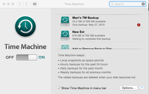 Time Machine Preference Pane