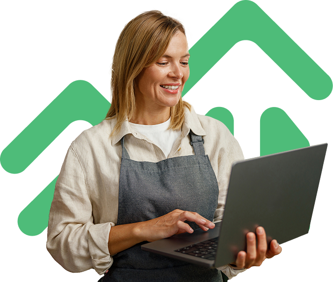Woman with laptop