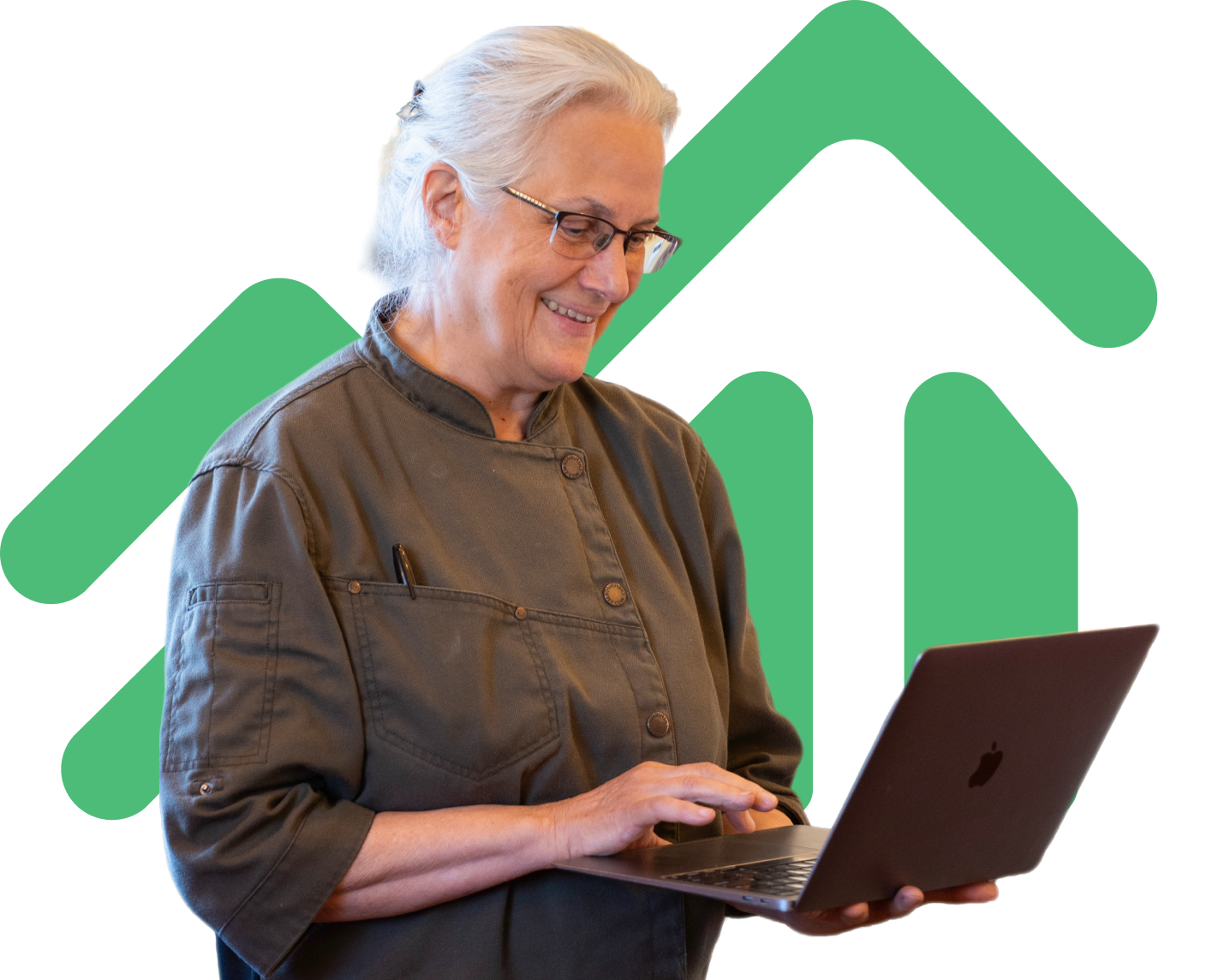 Woman with laptop